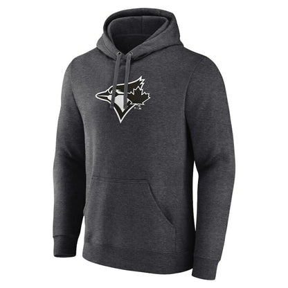 Toronto Blue Jays Personalized Monochrome Name & Number Pullover Hoodie - Charcoal