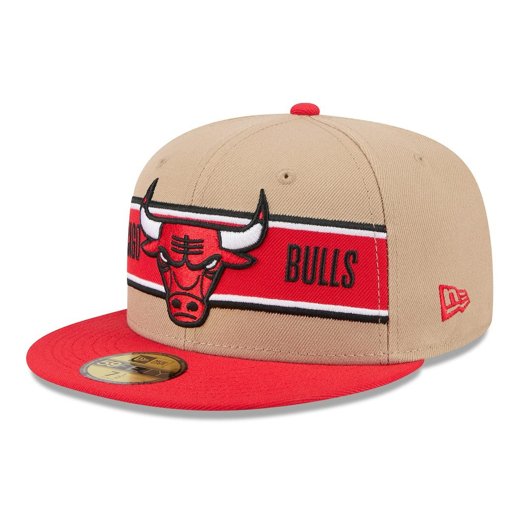 Chicago Bulls 2024 NBA Draft 59FIFTY Fitted Hat - Tan/Red | New Era for sale