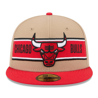 Chicago Bulls 2024 NBA Draft 59FIFTY Fitted Hat - Tan/Red | New Era for sale