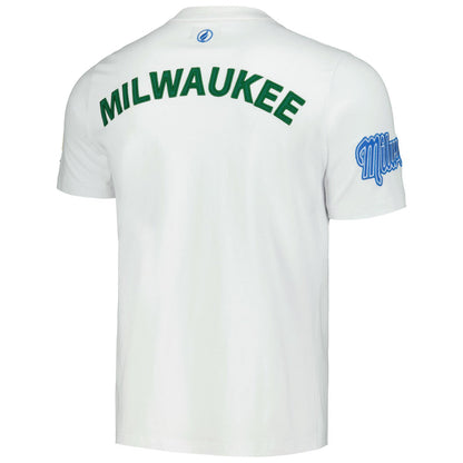 Milwaukee Bucks FISLL Unisex Heritage Crest T-Shirt - White shop