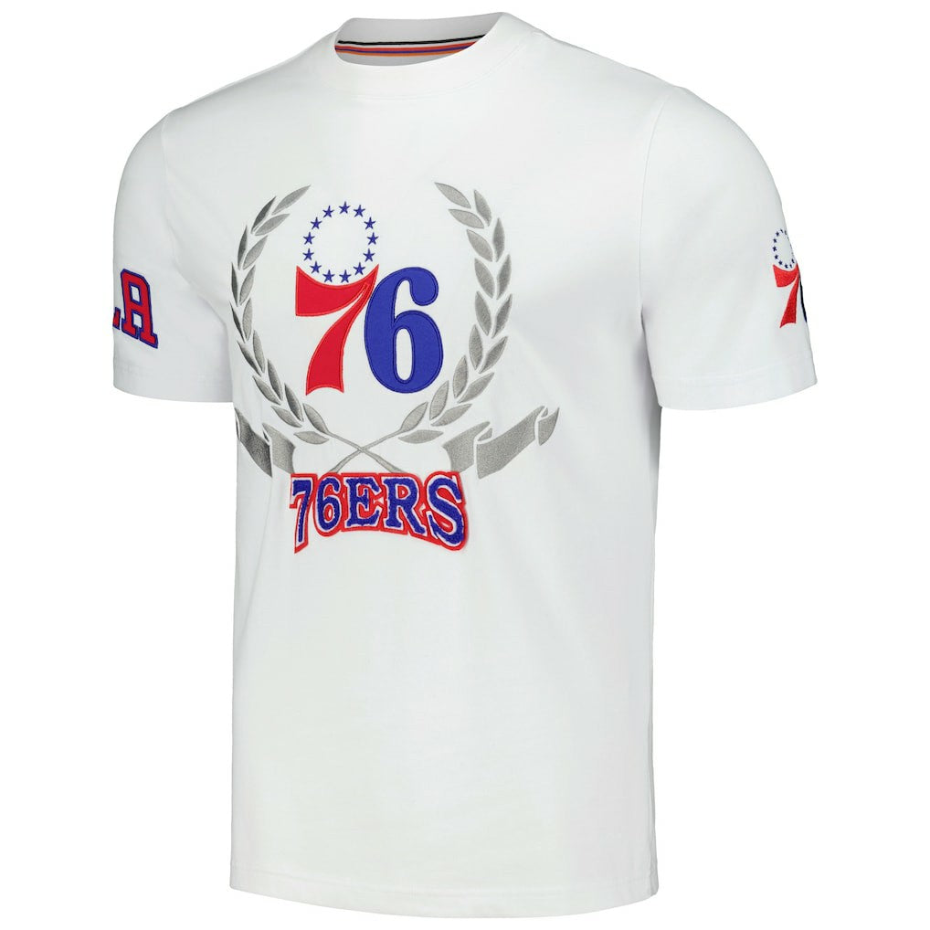 Philadelphia 76ers FISLL Unisex Heritage Crest T-Shirt - White discount