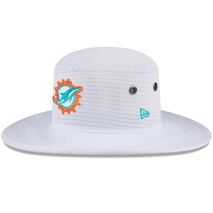 Miami Dolphins New Era 2024 NFL Training Camp Panama Bucket Hat - White sale