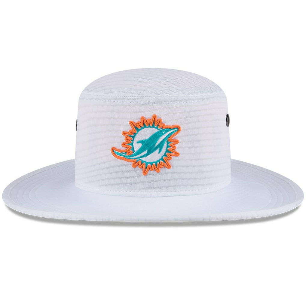 Miami Dolphins New Era 2024 NFL Training Camp Panama Bucket Hat - White sale