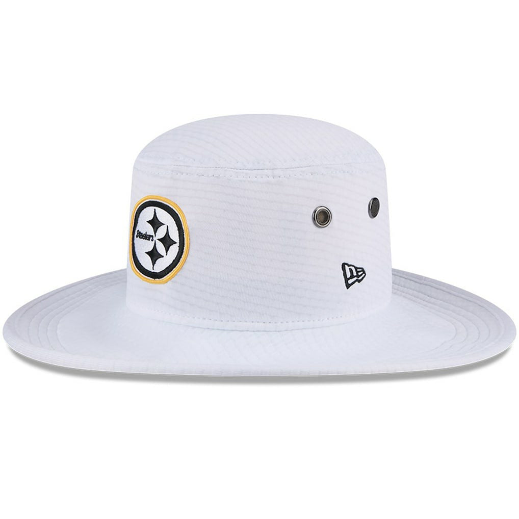 Pittsburgh Steelers New Era 2024 NFL Training Camp Panama Bucket Hat - White on sale