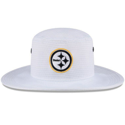 Pittsburgh Steelers New Era 2024 NFL Training Camp Panama Bucket Hat - White on sale