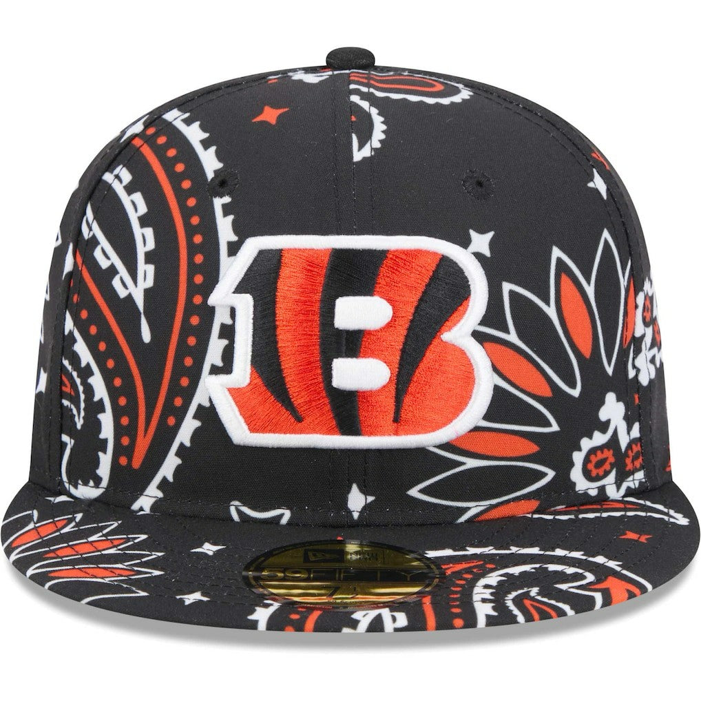 Cincinnati Bengals New Era Paisley 59FIFTY Fitted Hat - Black sale