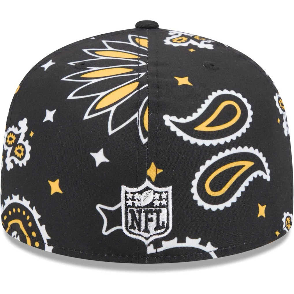 Pittsburgh Steelers New Era Paisley 59FIFTY Fitted Hat - Black sale