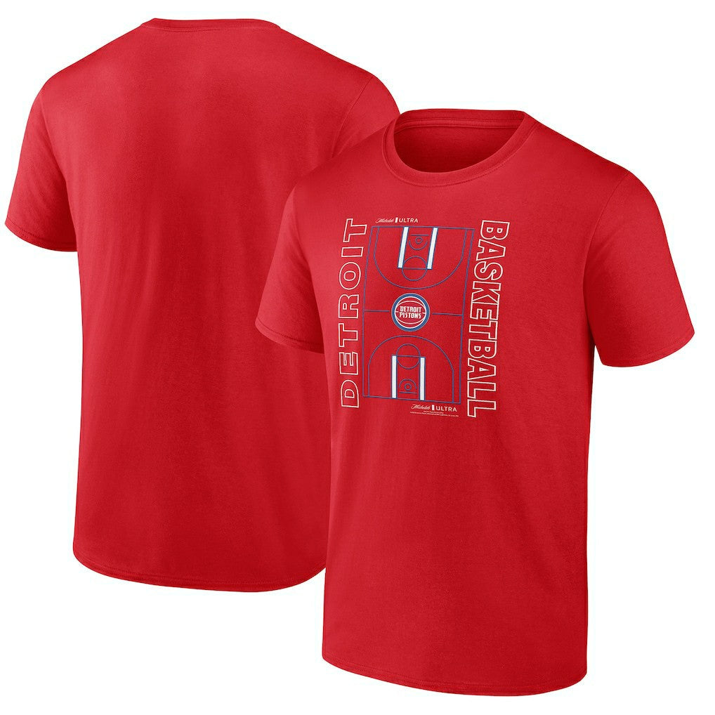 Detroit Pistons Michelob Ultra Full Court T-Shirt - Red sale