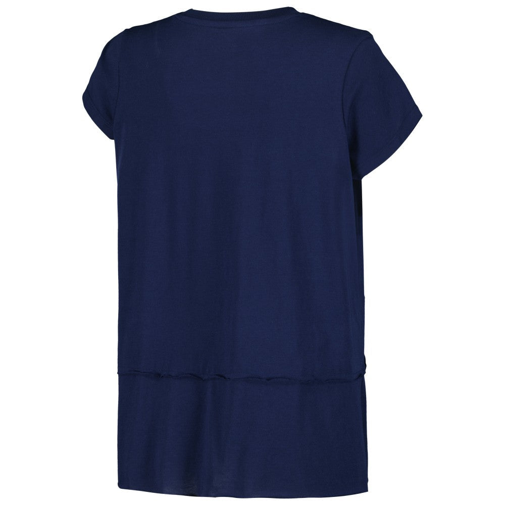 Milwaukee Brewers G-III 4Her by Carl Banks Women's Cheer Fashion T-Shirt - Navy