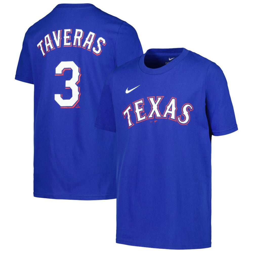 Leody Taveras Texas Rangers Youth Name & Number T-Shirt - Royal | Nike