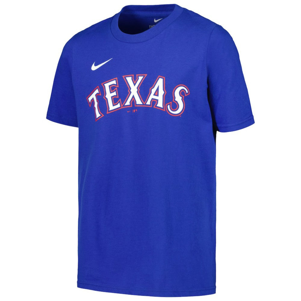 Leody Taveras Texas Rangers Youth Name & Number T-Shirt - Royal | Nike