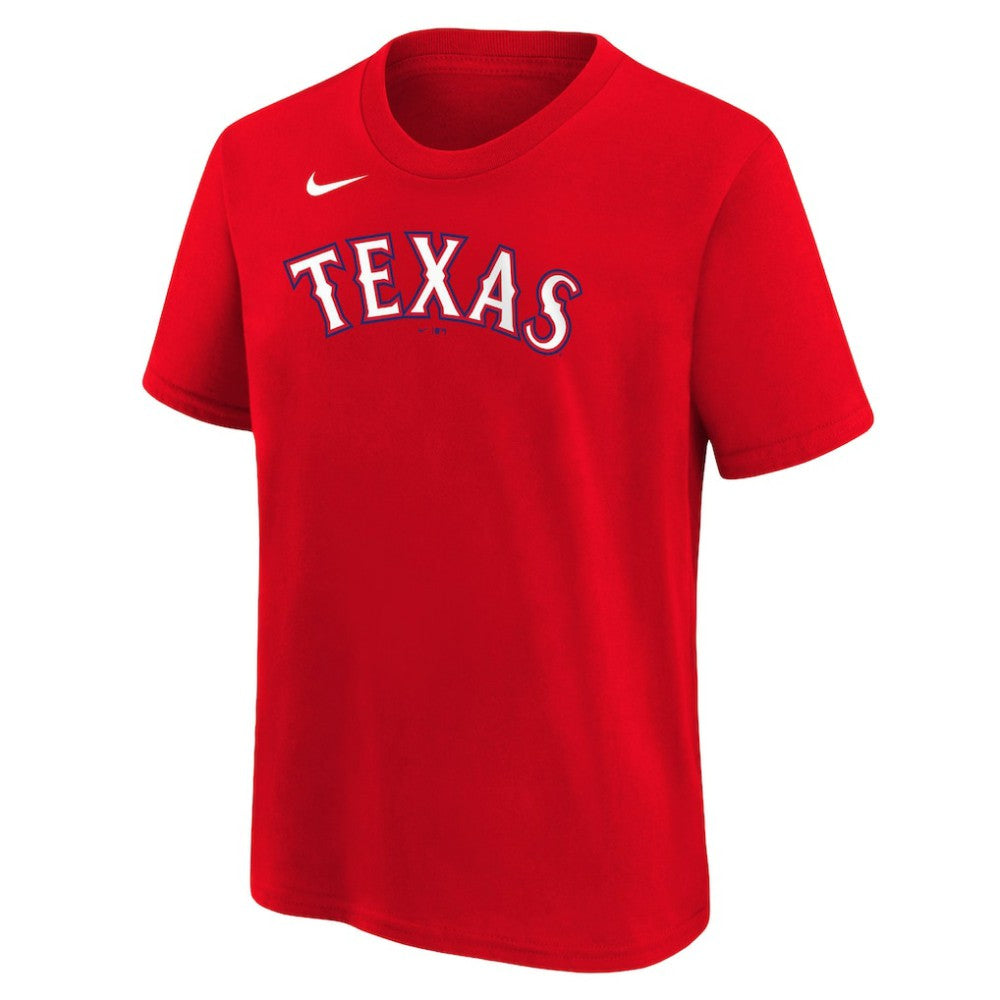 Josh Jung Texas Rangers Youth Name & Number T-Shirt - Red | Nike