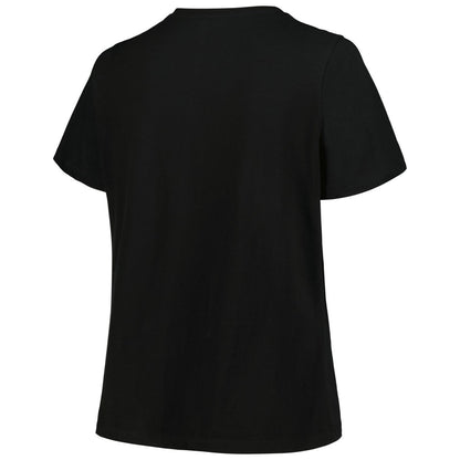 Washington Wizards Profile Women's Plus Size Arch Over Logo V-Neck T-Shirt - Black sale