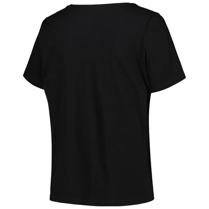 Golden State Warriors Profile Women's Plus Size Arch Over Logo V-Neck T-Shirt sale - Black on sale