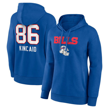 Dalton Kincaid Buffalo Bills Women's Team Wordmark Player Name & Number Pullover Hoodie - Royal outlet