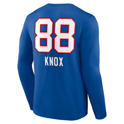 Dawson Knox Buffalo Bills Team Wordmark Player Name & Number Long Sleeve T-Shirt - Royal for sale