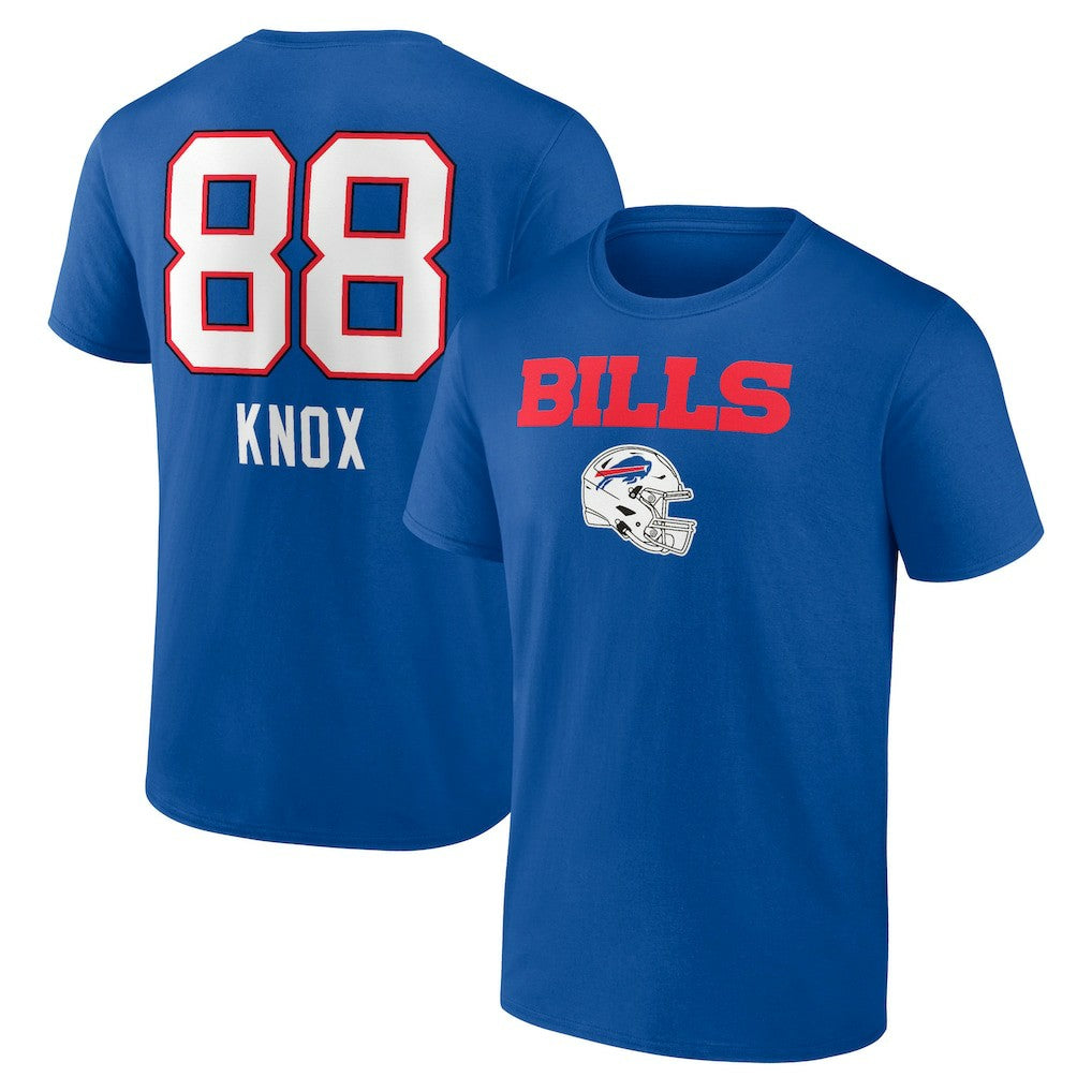 Dawson Knox Buffalo Bills Team Wordmark Player Name & Number T-Shirt - Royal for sale