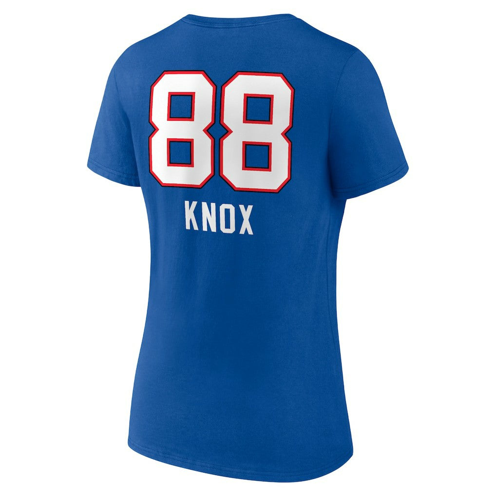 Dawson Knox Buffalo Bills Women's Team Wordmark Player Name & Number V-Neck T-Shirt - Royal online
