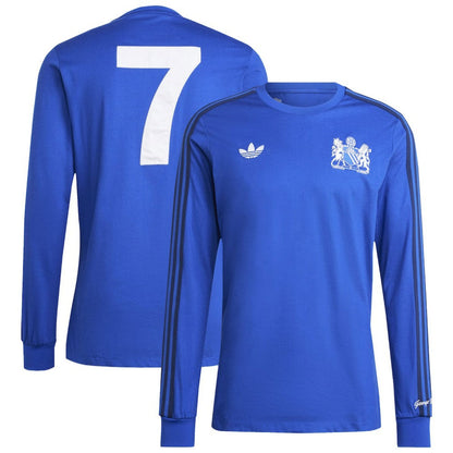 Manchester United x George Best Originals Lifestyler Long Sleeve Jersey - Blue | Adidas sale