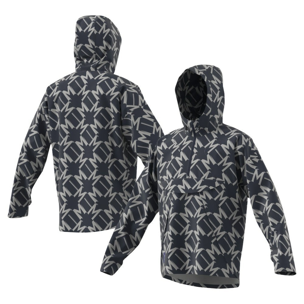 Manchester United 2024/25 Half-Zip Hoodie Windbreaker Jacket - Charcoal | Adidas outlet