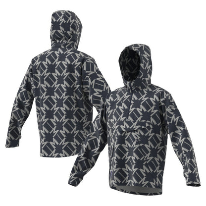 Manchester United 2024/25 Half-Zip Hoodie Windbreaker Jacket - Charcoal | Adidas outlet