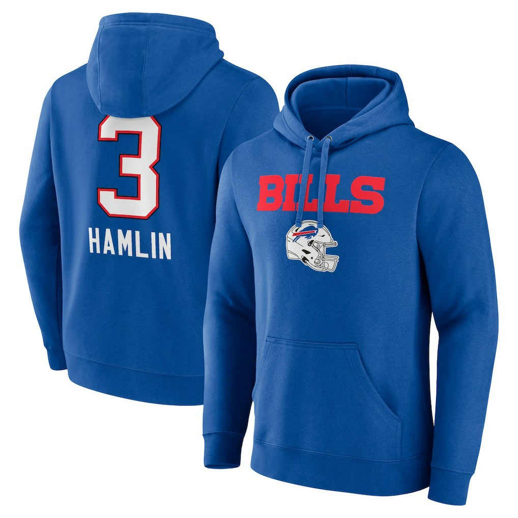 Damar Hamlin Buffalo Bills Team Wordmark Player Name & Number Pullover Hoodie - Royal cheap