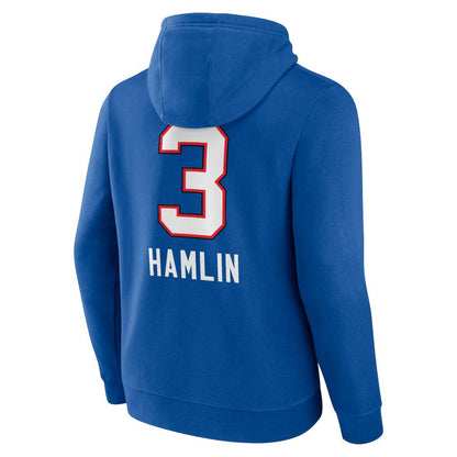 Damar Hamlin Buffalo Bills Team Wordmark Player Name & Number Pullover Hoodie - Royal cheap