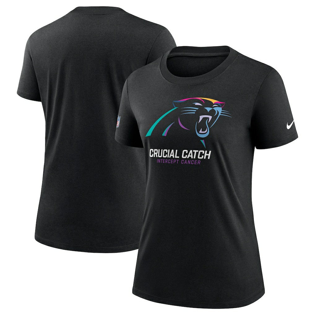 Carolina Panthers Women's 2024 NFL Crucial Catch Tri-Blend T-Shirt - Black | Nike outlet