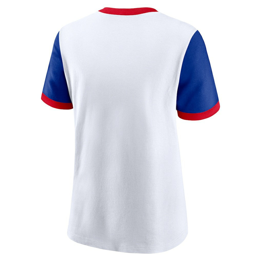 Buffalo Bills Women's Rewind Ringer T-Shirt - White/Royal | Nike sale