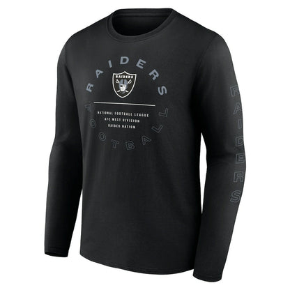 Las Vegas Raiders Stat Sheet Long Sleeve T-Shirt - Black cheap