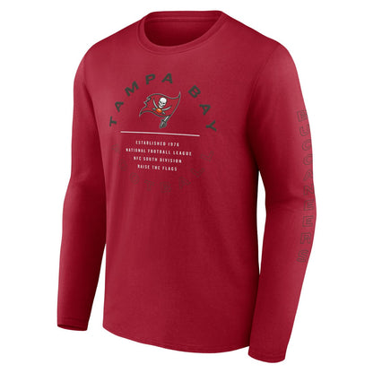 Tampa Bay Buccaneers Stat Sheet Long Sleeve T-Shirt - Red on sale