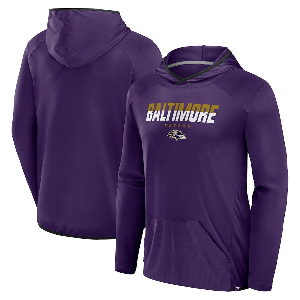 Baltimore Ravens Transitional Defender Hoodie Long Sleeve T-Shirt - Purple outlet