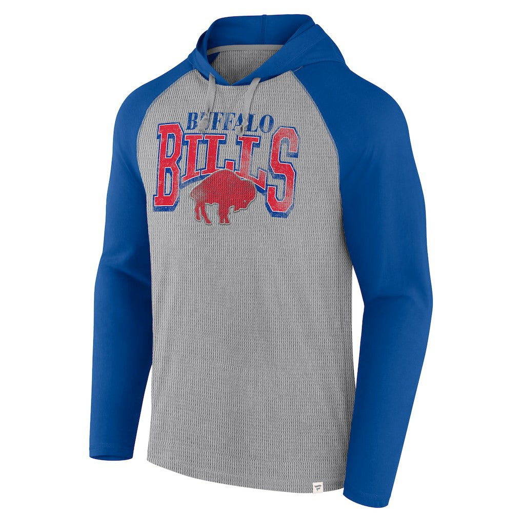 Buffalo Bills Under Center Long Sleeve Hoodie T-Shirt - Gray/Royal online