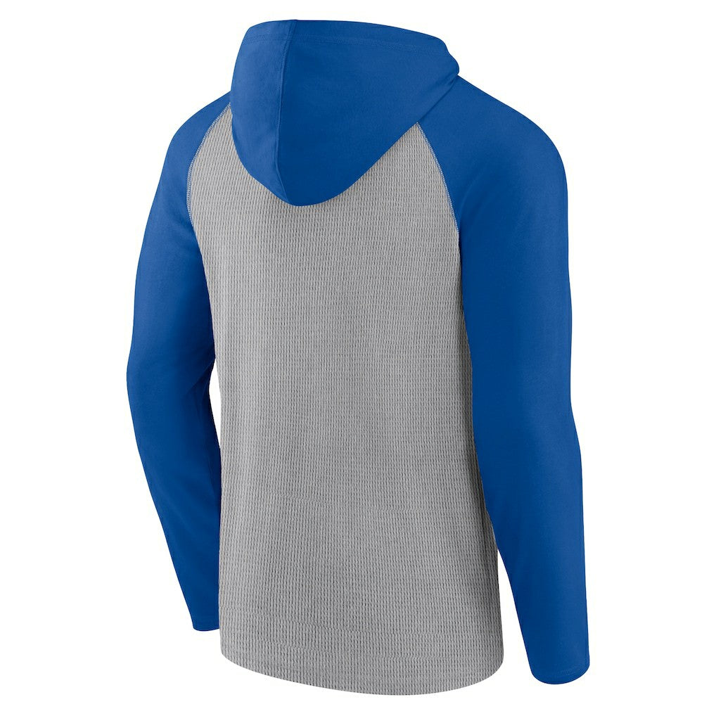 Buffalo Bills Under Center Long Sleeve Hoodie T-Shirt - Gray/Royal online
