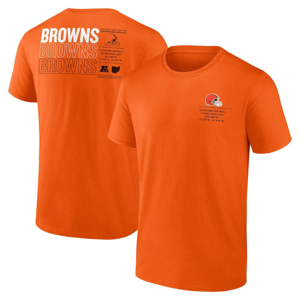 Cleveland Browns Repeat Stats T-Shirt - Orange outlet