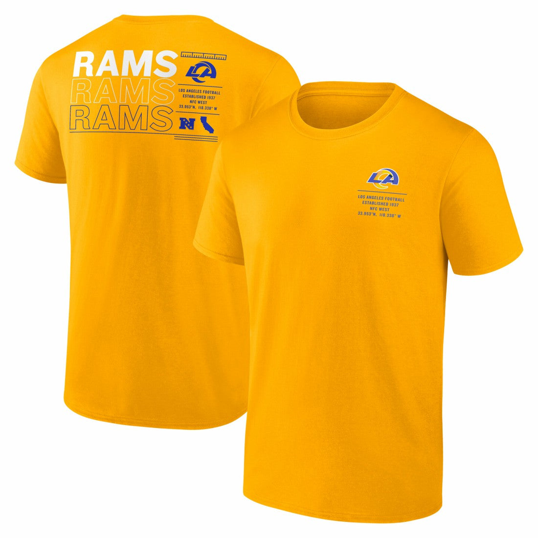 Los Angeles Rams Repeat Stats T-Shirt - Gold online