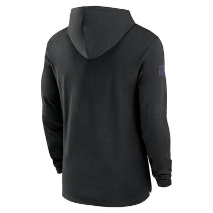 Baltimore Ravens 2024/25 Sideline Performance Long Sleeve Hoodie T-Shirt - Black | Nike outlet