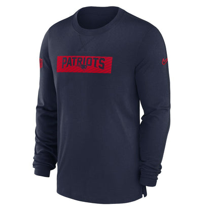 New England Patriots Sideline Player Performance Long Sleeve T-Shirt - Navy | Nike sale