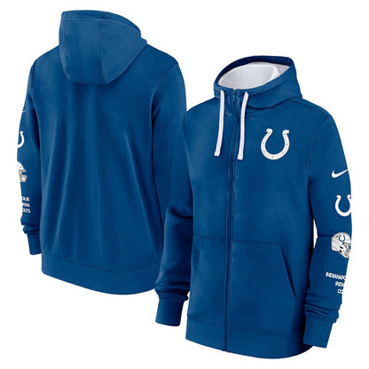 Indianapolis Colts Primetime Club Full-Zip Hoodie - Royal | Nike sale