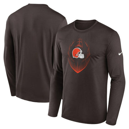Cleveland Browns Icon Legend Performance Long Sleeve T-Shirt - Brown | Nike on sale