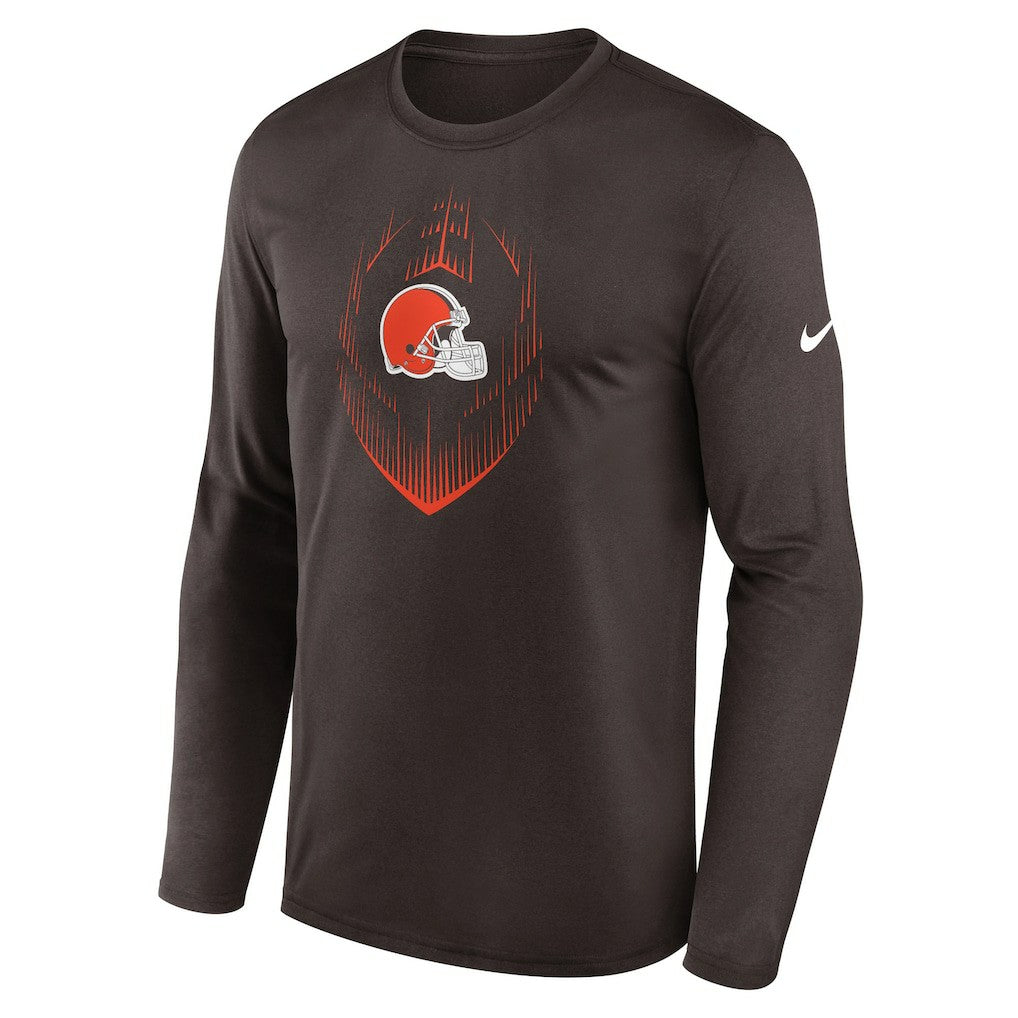 Cleveland Browns Icon Legend Performance Long Sleeve T-Shirt - Brown | Nike on sale
