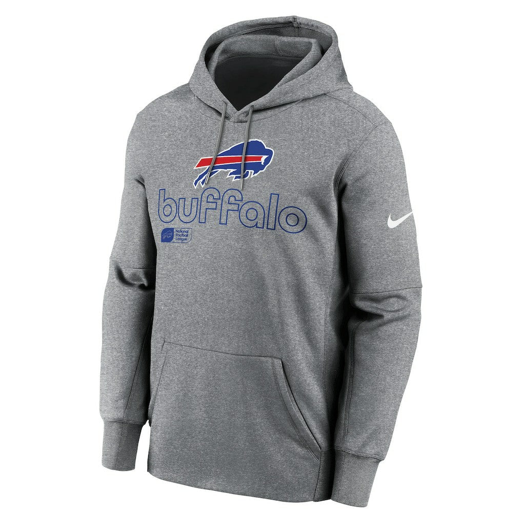 Buffalo Bills Performance Pullover Hoodie - Heather Gray | Nike discount