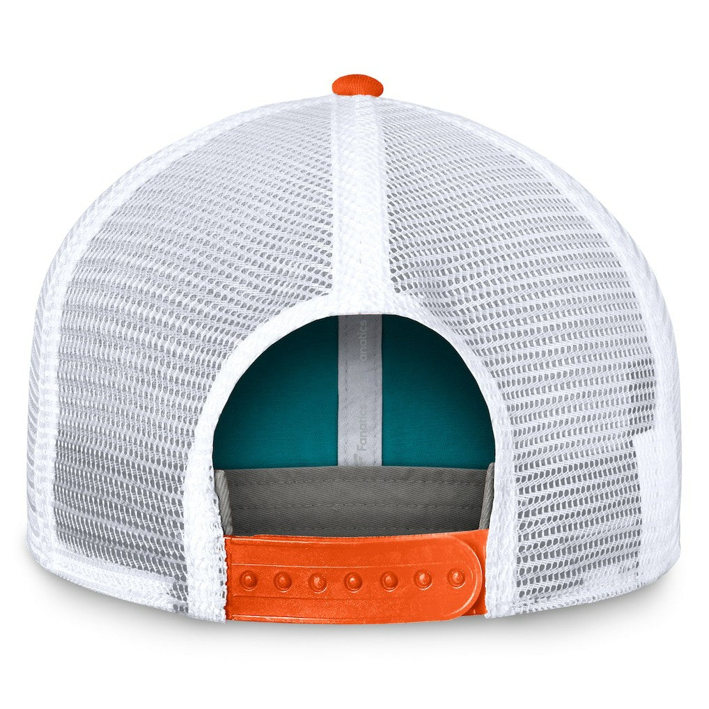 Miami Dolphins Bench Trucker Adjustable Hat - Aqua/Orange sale