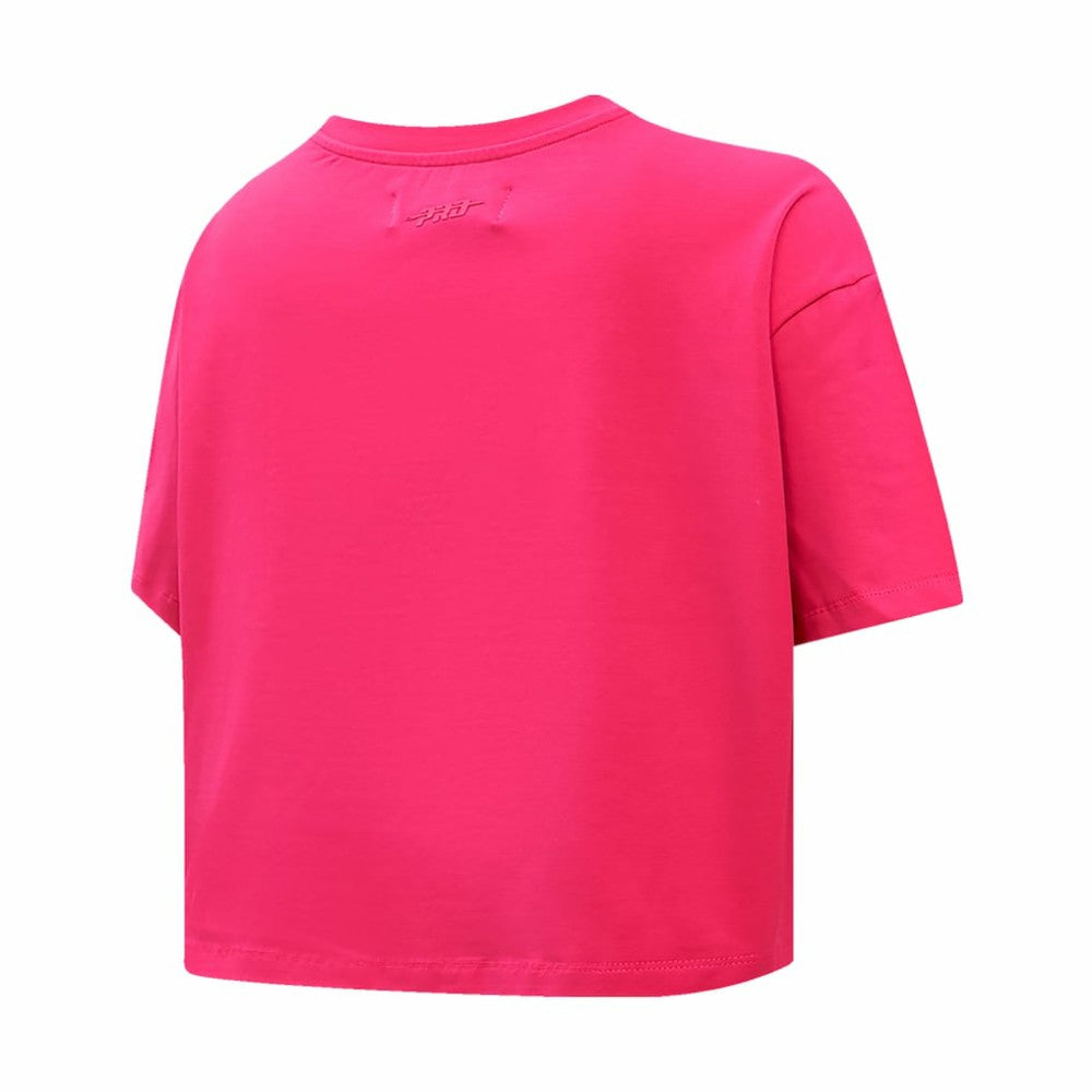 Chicago Cubs Pro Standard Women's Triple Pink Boxy Cropped T-Shirt - Pink