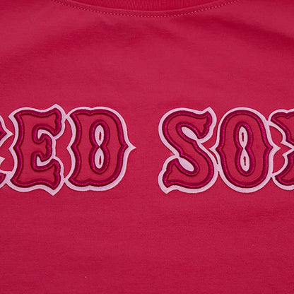 Boston Red Sox Pro Standard Women's Triple Pink Boxy Cropped T-Shirt - Pink