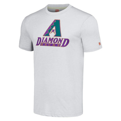 Arizona Diamondbacks Homage Hand-Drawn Logo Tri-Blend T-Shirt - Gray