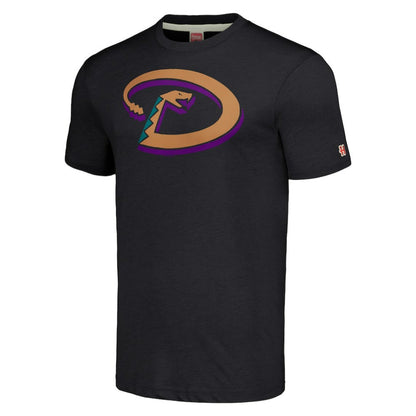 Arizona Diamondbacks Homage Hand-Drawn Logo Tri-Blend T-Shirt - Heather Charcoal
