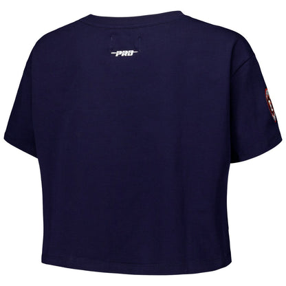Houston Astros Pro Standard Women's Made To Play Boxy Cropped T-Shirt - Navy