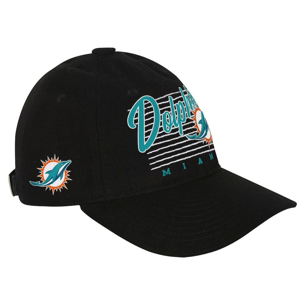 Miami Dolphins Youth Retro Wooly Adjustable Hat - Black cheap