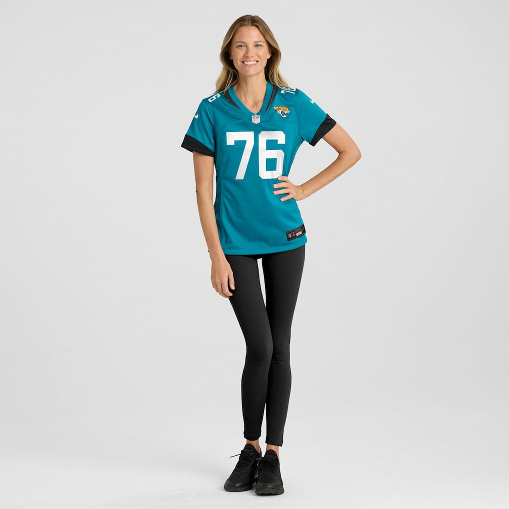 Ezra Cleveland Jacksonville Jaguars Women's Game Jersey - Teal | Nike for sale